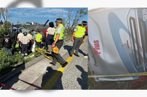 Siete pasajeros muertos y 13 heridos en accidente en la México-Querétaro, en Jilotepec